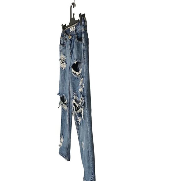 ONE BY ONETEASPOON AWESOME BAGGY MID-RISE DISTRESSED TAPERED JEANS Size 26 - Picture 4 of 8